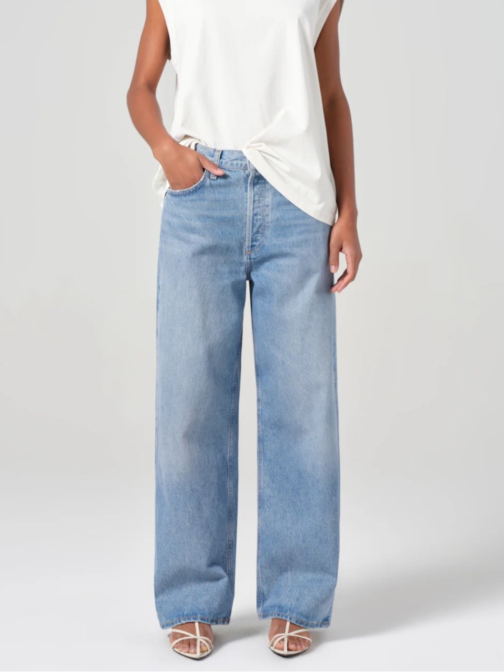 Agolde Low Slung Baggy Women's Jeans - Light Blue